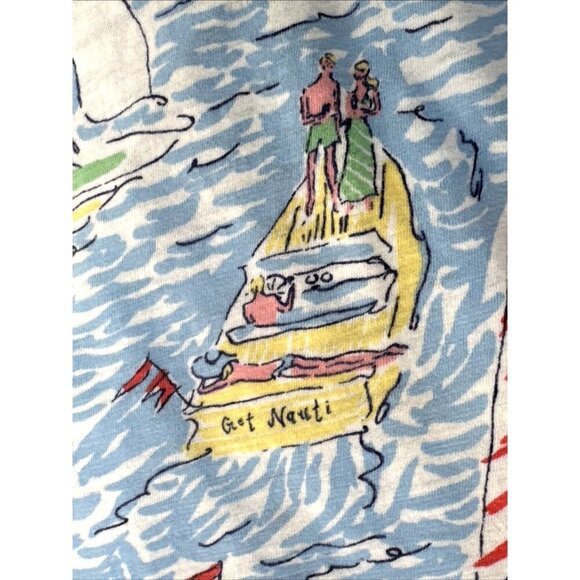 Lilly Pulitzer Dress Sundress Womens Small Blue Regatta Sailboats Nautical Beach - Picture 5 of 11